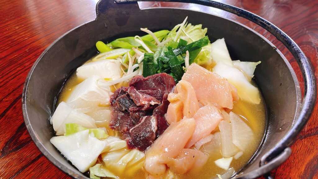 ジビエ鹿鍋河口湖